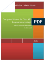 Computer Science For Class XII - Programming Using C (Solved Exercises/Programs)