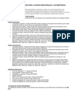 Análisis de Laboratorio A Aceites Industriales y Automotrices