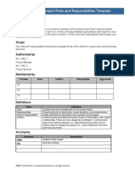 Project Roles and Responsabilities