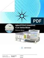 Agilent E7572A E1 (Unbalanced) 4-Link Interface Module: Reference Manual