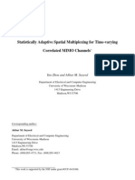 Statistically Adaptive Spatial Multiplexing For Time-Varying Correlated MIMO Channels