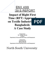 Impact of Right First Time (RFT) Approach On Textile Industries in Bangladesh: A Case Study