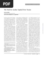 The Need For Another Typhoid Fever Vaccine: Editorialcommentary