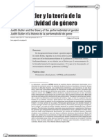 Judith Butler y La Teoría de La Performatividad de Género