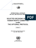 Selected Decisions of Human Rights Committee, Vol 7