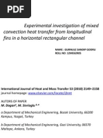 Exprimental Investigation On Rectangular Fin Array