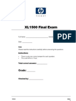 HP SCITEX XL1500 Training Exam