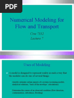 Numerical Modeling For Flow and Transport: Cive 7332