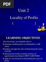 Unit 2: Locality of Profits