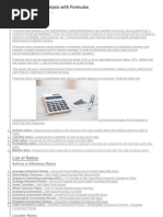 Financial Ratio Analysis With Formulas