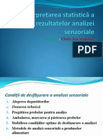 Interpretarea Statistică A Rezultatelor Analizei Senzoriale