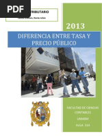 Diferencia Entre Tasa y Precio Público