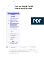 Wikipedia - American and British English Differences