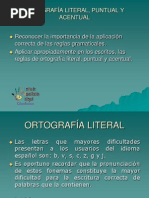 Ortografía Literal, Puntual y Acentual