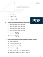 Formule Trigonometrice