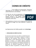 Operaciones de Crédito