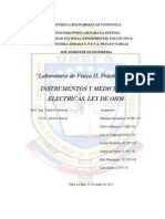 Informe de INSTRUMENTOS Y MEDICIONES ELECTRICAS PRACTICA Nº5