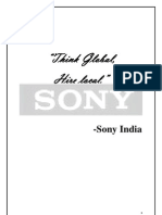 "Think Global, Hire Local.": - Sony India