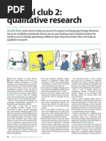 Journal Club 2: Qualitative Research