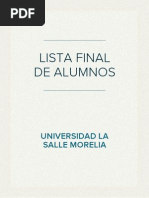 Listas de Alumnos