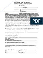 Childrens Medical Release Form 2013