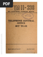 TM 11-338 Telephone Office Central Office Set TC-10