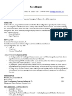 Sample Resume - International Business