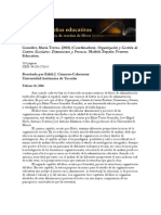 GONZÁLEZ M) Organización y Gestión de Centros Escolares Dimensiones y Procesos.