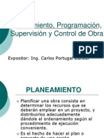 Planeamiento Programación, Supervisión y Control de Obra