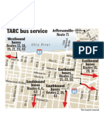 Map of TARC Bus Service For Thunder