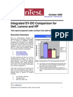 Integrated EV-DO Comparison For Dell, Lenovo and HP: October 2006