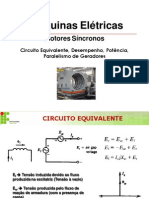 Aula Motores Síncronos - Circuito Equivalente, Regulação, Etc