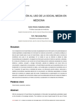 Aproximación Al Uso de La Social Media en Medicina