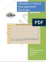 Pakistans Import Management Strategy