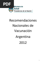 Salud 06 Recomendaciones Nacionales de Vacunación 2012 PDF