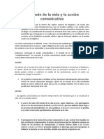 El Mundo de La Vida y La Acción Comunicativa