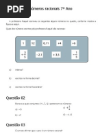 Conjunto Dos Números Racionais 7º Ano