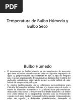 Temperatura de Bulbo Húmedo y Bulbo Seco