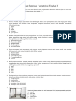 Soal Ujian Semester Hematologi Tingkat I