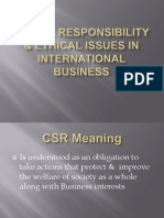 Social Responsibility & Ethical Issues in International Business