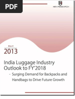 India Luggage Industry Outlook To FY'2018 - Sample Report