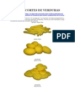 Tipos de Cortes de Verduras