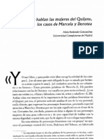 Cuánto Hablan Las Mujeres Del Quijote, Los Casos de Marcela y Dorotea - Alicia Redondo Goicoechea. El Quijote en Clave de Mujer-Es