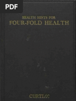 Health Hints For Four-Fold Health, Curtiss (1938) Occult