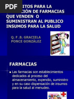 Requisitos para La Operación de Farmacias