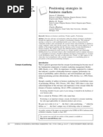 Kalafatis Et Al 2000 - Positioning Strategies in Business Markets