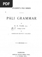 Pali Grammar - Tilbe 