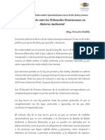 Procedimiento Ante Los Tribunales Dominicanos en Materia Ambiental