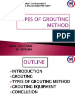 Types of Grouting Method