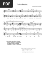 Perdon Perdon - Partitura Completa